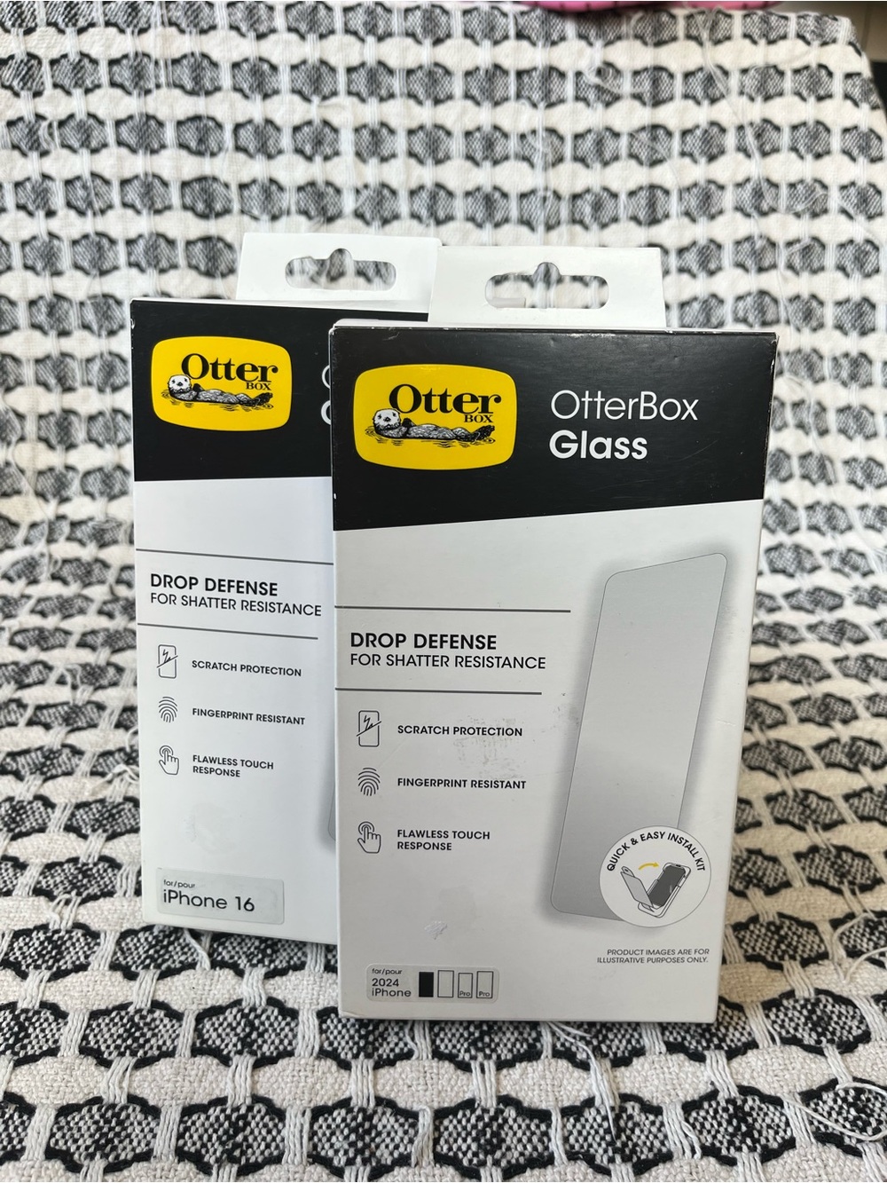 OtterBox Glass Screen Protector 2-Pack iPhone 15 16 Clear New